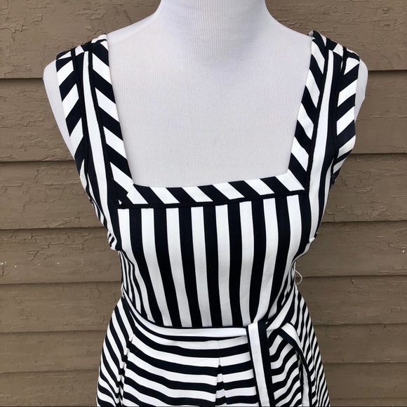 Anne Klein striped retro fit and flare dress - Picture 4 of 9